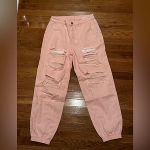 shein ripped jogger jean